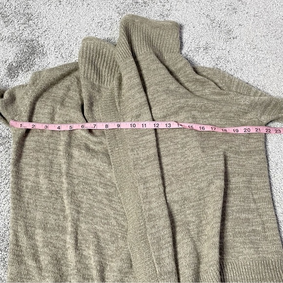 Abercrombie & Fitch Waterfall Open Cardigan Taupe Greenish Gray Women’s Size XS - Picture 4 of 6